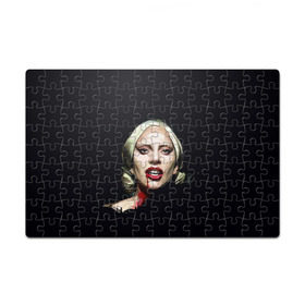 Пазл магнитный 126 элементов с принтом Леди Гага в Белгороде, полимерный материал с магнитным слоем | 126 деталей, размер изделия —  180*270 мм | Тематика изображения на принте: lady gaga | леди гага