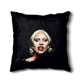 Подушка 3D с принтом Леди Гага в Белгороде, наволочка – 100% полиэстер, наполнитель – холлофайбер (легкий наполнитель, не вызывает аллергию). | состоит из подушки и наволочки. Наволочка на молнии, легко снимается для стирки | lady gaga | леди гага