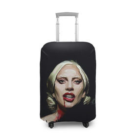 Чехол для чемодана 3D с принтом Леди Гага в Белгороде, 86% полиэфир, 14% спандекс | двустороннее нанесение принта, прорези для ручек и колес | lady gaga | леди гага
