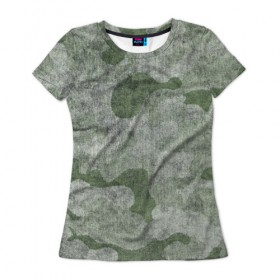 Женская футболка 3D с принтом Грязный камуфляж в Белгороде, 100% полиэфир ( синтетическое хлопкоподобное полотно) | прямой крой, круглый вырез горловины, длина до линии бедер | абстракция | армия | камуфляж | модный | оригинал