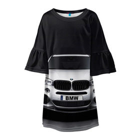 Детское платье 3D с принтом BMW X5 в Белгороде, 100% полиэстер | прямой силуэт, чуть расширенный к низу. Круглая горловина, на рукавах — воланы | bmw | x3 x4 x5 x6 x7 x8 | авто | автомобиль | блатная | бмв | бумер | бэха | иномарка | концерн | красивая | крутая | марка немецкая | машина | пацанский таз | прикольная | тачила | тачка