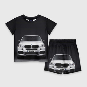 Детский костюм с шортами 3D с принтом BMW X5 в Белгороде,  |  | bmw | x3 x4 x5 x6 x7 x8 | авто | автомобиль | блатная | бмв | бумер | бэха | иномарка | концерн | красивая | крутая | марка немецкая | машина | пацанский таз | прикольная | тачила | тачка