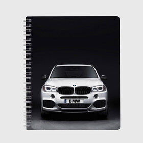 Тетрадь с принтом BMW X5 в Белгороде, 100% бумага | 48 листов, плотность листов — 60 г/м2, плотность картонной обложки — 250 г/м2. Листы скреплены сбоку удобной пружинной спиралью. Уголки страниц и обложки скругленные. Цвет линий — светло-серый
 | Тематика изображения на принте: bmw | x3 x4 x5 x6 x7 x8 | авто | автомобиль | блатная | бмв | бумер | бэха | иномарка | концерн | красивая | крутая | марка немецкая | машина | пацанский таз | прикольная | тачила | тачка