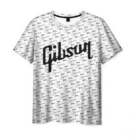 Мужская футболка 3D с принтом Gibson в Белгороде, 100% полиэфир | прямой крой, круглый вырез горловины, длина до линии бедер | fender | gibson | guitar | ibanez | music | rock | гитара | музыка | рок