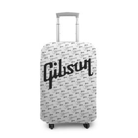 Чехол для чемодана 3D с принтом Gibson в Белгороде, 86% полиэфир, 14% спандекс | двустороннее нанесение принта, прорези для ручек и колес | fender | gibson | guitar | ibanez | music | rock | гитара | музыка | рок