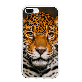 Чехол для iPhone 7Plus/8 Plus матовый с принтом Jaguar в Белгороде, Силикон | Область печати: задняя сторона чехла, без боковых панелей | глаза | дикая кошка | кошка | леопард | сафари | хищник | ягуар