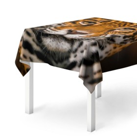 Скатерть 3D с принтом Jaguar в Белгороде, 100% полиэстер (ткань не мнется и не растягивается) | Размер: 150*150 см | Тематика изображения на принте: глаза | дикая кошка | кошка | леопард | сафари | хищник | ягуар