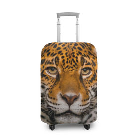 Чехол для чемодана 3D с принтом Jaguar в Белгороде, 86% полиэфир, 14% спандекс | двустороннее нанесение принта, прорези для ручек и колес | глаза | дикая кошка | кошка | леопард | сафари | хищник | ягуар