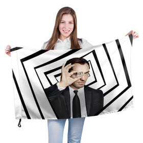 Флаг 3D с принтом Джуд Лоу в Белгороде, 100% полиэстер | плотность ткани — 95 г/м2, размер — 67 х 109 см. Принт наносится с одной стороны | актер | ватсон | джуд | джуд лоу | лоу | холмс | шерлок