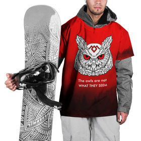 Накидка на куртку 3D с принтом Twin Peaks в Белгороде, 100% полиэстер |  | twin peaks твин пикс | девид линч | лес | лора палмер | сова | туман