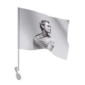 Флаг для автомобиля с принтом Джуд Лоу в Белгороде, 100% полиэстер | Размер: 30*21 см | актер | ватсон | джуд | джуд лоу | лоу | холмс | шерлок
