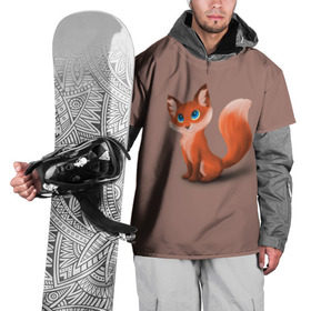Накидка на куртку 3D с принтом Paint в Белгороде, 100% полиэстер |  | Тематика изображения на принте: fox | red | лиса | лисенок | рыжая