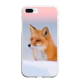 Чехол для iPhone 7Plus/8 Plus матовый с принтом Morning в Белгороде, Силикон | Область печати: задняя сторона чехла, без боковых панелей | fox | red | лиса | лисенок | рыжая
