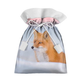 Подарочный 3D мешок с принтом Morning в Белгороде, 100% полиэстер | Размер: 29*39 см | Тематика изображения на принте: fox | red | лиса | лисенок | рыжая