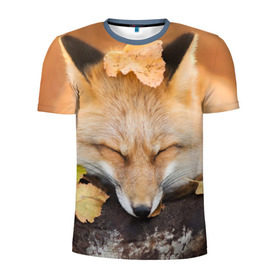 Мужская футболка 3D спортивная с принтом Соня в Белгороде, 100% полиэстер с улучшенными характеристиками | приталенный силуэт, круглая горловина, широкие плечи, сужается к линии бедра | Тематика изображения на принте: fox | red | лиса | лисенок | рыжая