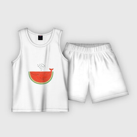 Детская пижама с шортами хлопок с принтом Кит Арбуз в Белгороде,  |  | арбуз | иллюзия | кит | лето | море | океан | принт | рыба | семечки | фонтан | фрукты | ягоды