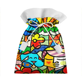 Подарочный 3D мешок с принтом Картинка-мозаика в Белгороде, 100% полиэстер | Размер: 29*39 см | 3d | другие | животные | кот | мозаика | насекомые | прикольные | птицы | собака | солнце | текстуры | узор | цветные | цветы | яркие