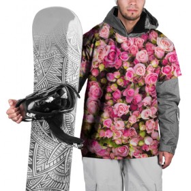 Накидка на куртку 3D с принтом Розовый рай в Белгороде, 100% полиэстер |  | бутон | лепестки | роза | розовый | розочка | цветок | цветы