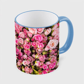 Кружка 3D с принтом Розовый рай в Белгороде, керамика | ёмкость 330 мл | Тематика изображения на принте: бутон | лепестки | роза | розовый | розочка | цветок | цветы