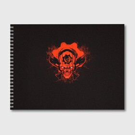 Альбом для рисования с принтом Gears of War в Белгороде, 100% бумага
 | матовая бумага, плотность 200 мг. | Тематика изображения на принте: gears | skull | war | маркус | феникс | череп