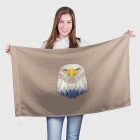 Флаг 3D с принтом Орел в Белгороде, 100% полиэстер | плотность ткани — 95 г/м2, размер — 67 х 109 см. Принт наносится с одной стороны | животные | жищники | новинки | подарок | популярное | яркие