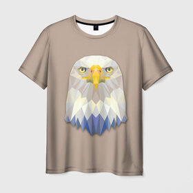 Мужская футболка 3D с принтом Орел в Белгороде, 100% полиэфир | прямой крой, круглый вырез горловины, длина до линии бедер | животные | жищники | новинки | подарок | популярное | яркие