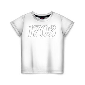 Детская футболка 3D с принтом 1703 в Белгороде, 100% гипоаллергенный полиэфир | прямой крой, круглый вырез горловины, длина до линии бедер, чуть спущенное плечо, ткань немного тянется | 1703 | бар 1703 | версус | питер | санкт петербург