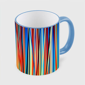 Кружка 3D с принтом Colored stripes в Белгороде, керамика | ёмкость 330 мл | Тематика изображения на принте: 3d | colored stripes | абстракция | другие | картинка | краски | линии | отблеск | полосы | прикольные | радуга | свет | цветные | яркие