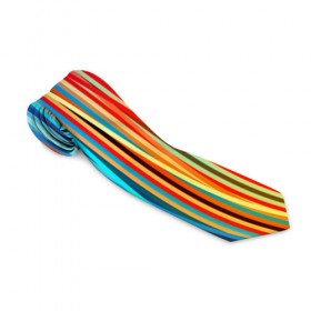 Галстук 3D с принтом Colored stripes в Белгороде, 100% полиэстер | Длина 148 см; Плотность 150-180 г/м2 | Тематика изображения на принте: 3d | colored stripes | абстракция | другие | картинка | краски | линии | отблеск | полосы | прикольные | радуга | свет | цветные | яркие