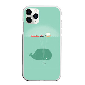 Чехол для iPhone 11 Pro Max матовый с принтом Кит с корабликами в Белгороде, Силикон |  | кит | корабли | лодки | море | океан | шарики | якорь | якоря