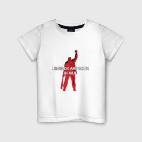 Детская футболка хлопок с принтом Легенды рождаются в июле в Белгороде, 100% хлопок | круглый вырез горловины, полуприлегающий силуэт, длина до линии бедер | легенда июль