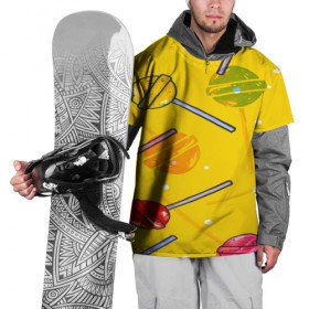 Накидка на куртку 3D с принтом Леденец в Белгороде, 100% полиэстер |  | Тематика изображения на принте: желтая | чупа чупс | яркая | ярт