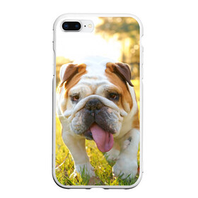 Чехол для iPhone 7Plus/8 Plus матовый с принтом Funny Dog в Белгороде, Силикон | Область печати: задняя сторона чехла, без боковых панелей | dog | английский бульдог | пес | собака
