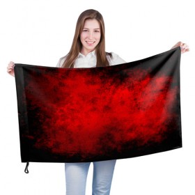 Флаг 3D с принтом Grunge red в Белгороде, 100% полиэстер | плотность ткани — 95 г/м2, размер — 67 х 109 см. Принт наносится с одной стороны | watercolor | абстракция красок | акварель | брызги красок | живопись | краска | потертость красок