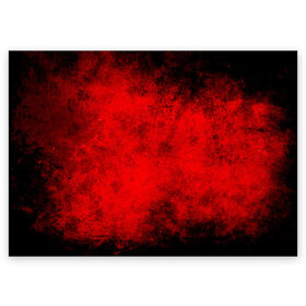 Поздравительная открытка с принтом Grunge red в Белгороде, 100% бумага | плотность бумаги 280 г/м2, матовая, на обратной стороне линовка и место для марки
 | watercolor | абстракция красок | акварель | брызги красок | живопись | краска | потертость красок