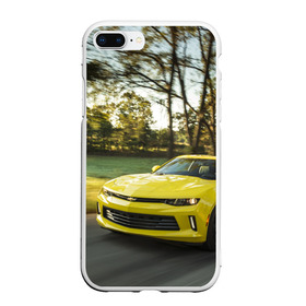 Чехол для iPhone 7Plus/8 Plus матовый с принтом Chevrolet Camaro в Белгороде, Силикон | Область печати: задняя сторона чехла, без боковых панелей | chevrolet | авто | автомобиль | блатная | иномарка | красивая | крутая | логотип | марка | марка красивая | машина | пацанский таз | прикольная | седан | сша | тачила | тачка | шевроле | эмблема