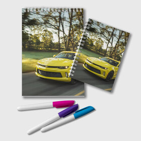 Блокнот с принтом Chevrolet Camaro в Белгороде, 100% бумага | 48 листов, плотность листов — 60 г/м2, плотность картонной обложки — 250 г/м2. Листы скреплены удобной пружинной спиралью. Цвет линий — светло-серый
 | Тематика изображения на принте: chevrolet | авто | автомобиль | блатная | иномарка | красивая | крутая | логотип | марка | марка красивая | машина | пацанский таз | прикольная | седан | сша | тачила | тачка | шевроле | эмблема