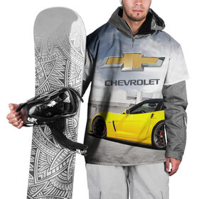 Накидка на куртку 3D с принтом Желтый Chevrolet в Белгороде, 100% полиэстер |  | Тематика изображения на принте: 