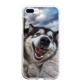 Чехол для iPhone 7Plus/8 Plus матовый с принтом Smile в Белгороде, Силикон | Область печати: задняя сторона чехла, без боковых панелей | dog | лабрадор | мопс | пес | собака | такса | хаски | щеночек