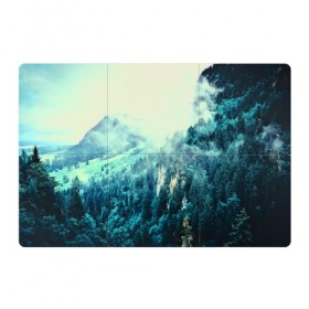 Магнитный плакат 3Х2 с принтом Туманный лес в Белгороде, Полимерный материал с магнитным слоем | 6 деталей размером 9*9 см | Тематика изображения на принте: 3d | горы | деревья | другие | лес | лето | пейзаж | прикольные | природа | туман | холм | цветные | яркие