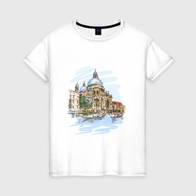 Женская футболка хлопок с принтом Путешествие в Белгороде, 100% хлопок | прямой крой, круглый вырез горловины, длина до линии бедер, слегка спущенное плечо | венеция | италия | картина | лето | отдых | питер | путешествие | россия | санкт петербург