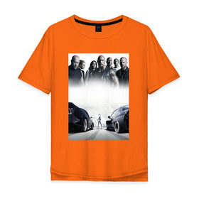 Мужская футболка хлопок Oversize с принтом Форсаж 8 в Белгороде, 100% хлопок | свободный крой, круглый ворот, “спинка” длиннее передней части | вин дизель | доминик торетто | дуэйн скала джонсон | стритрейсинг | форсаж 8