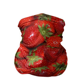Бандана-труба 3D с принтом Клубничка в Белгороде, 100% полиэстер, ткань с особыми свойствами — Activecool | плотность 150‒180 г/м2; хорошо тянется, но сохраняет форму | еда | клубника | красный | сладкое | текстура | фрукты | ягоды