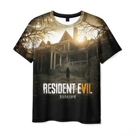 Мужская футболка 3D с принтом Resident Evil в Белгороде, 100% полиэфир | прямой крой, круглый вырез горловины, длина до линии бедер | horror | jovovich | milla | zombie | вирус | зло | зомби | йовович | милла | обитель | ужас