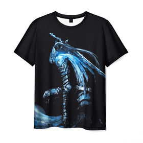 Мужская футболка 3D с принтом Dark Souls в Белгороде, 100% полиэфир | прямой крой, круглый вырез горловины, длина до линии бедер | dark souls | praise the sun | you died | дарк соулс | темные души