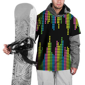 Накидка на куртку 3D с принтом Эквалайзер в Белгороде, 100% полиэстер |  | Тематика изображения на принте: equalizer | светящиеся | флуоресцентный | флюр | флюровый