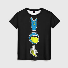 Женская футболка 3D с принтом S/D/RnR в Белгороде, 100% полиэфир ( синтетическое хлопкоподобное полотно) | прямой крой, круглый вырез горловины, длина до линии бедер | светящиеся | флуоресцентный | флюр | флюровый