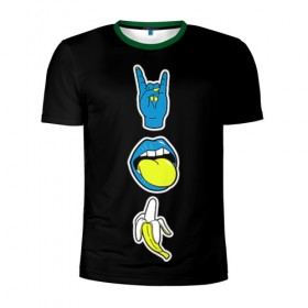 Мужская футболка 3D спортивная с принтом S/D/RnR в Белгороде, 100% полиэстер с улучшенными характеристиками | приталенный силуэт, круглая горловина, широкие плечи, сужается к линии бедра | светящиеся | флуоресцентный | флюр | флюровый