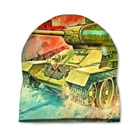 Шапка 3D с принтом Tank в Белгороде, 100% полиэстер | универсальный размер, печать по всей поверхности изделия | 3d | 9 мая | другие | живопись | картинка | огонь | победа | праздник | прикольные | природа | рисунок | танк | яркие