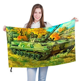 Флаг 3D с принтом Солдат в Белгороде, 100% полиэстер | плотность ткани — 95 г/м2, размер — 67 х 109 см. Принт наносится с одной стороны | 